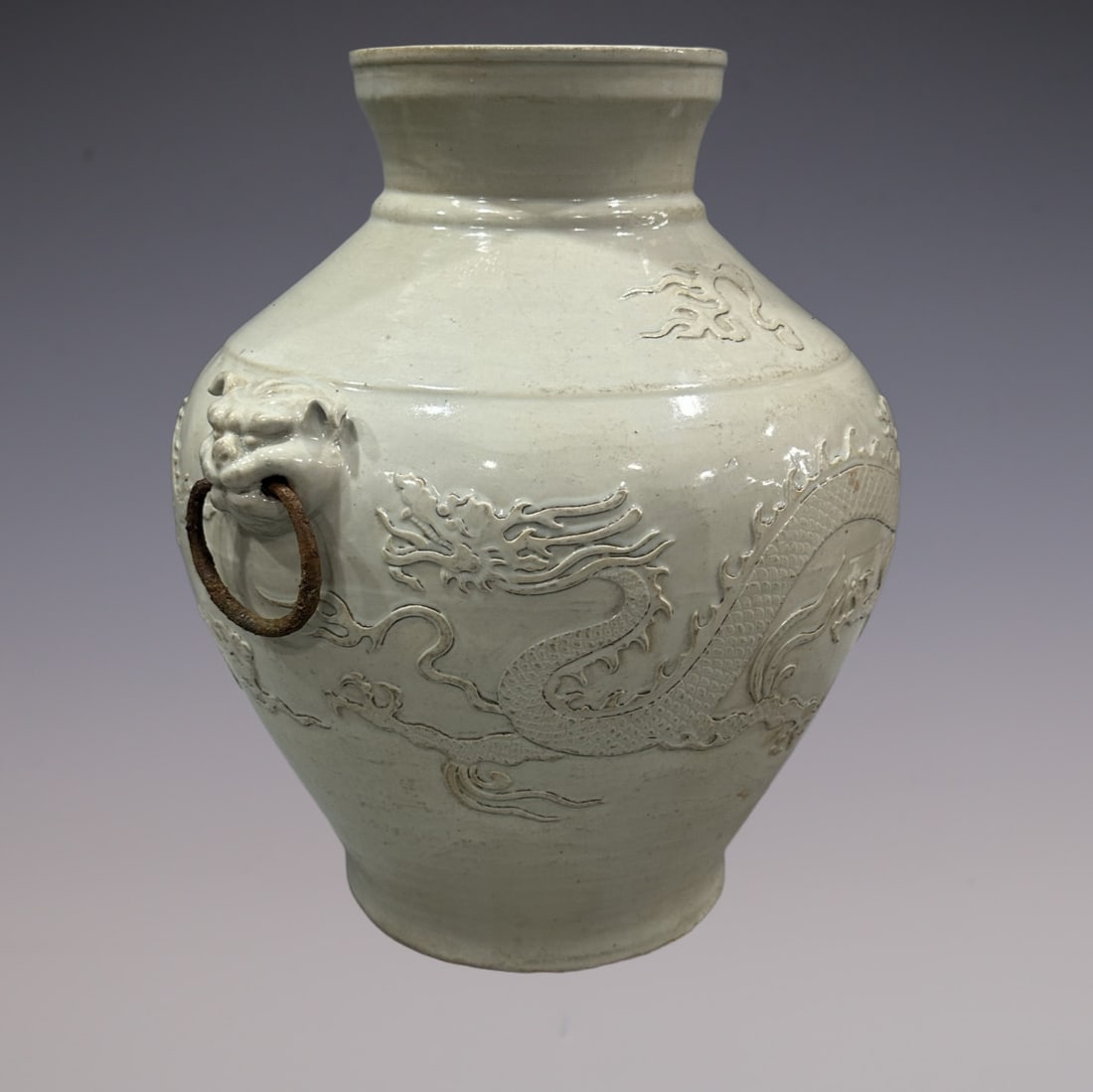An Exquisite Shufu Glazed Dragon Pattern Double-Ears Jar - 2