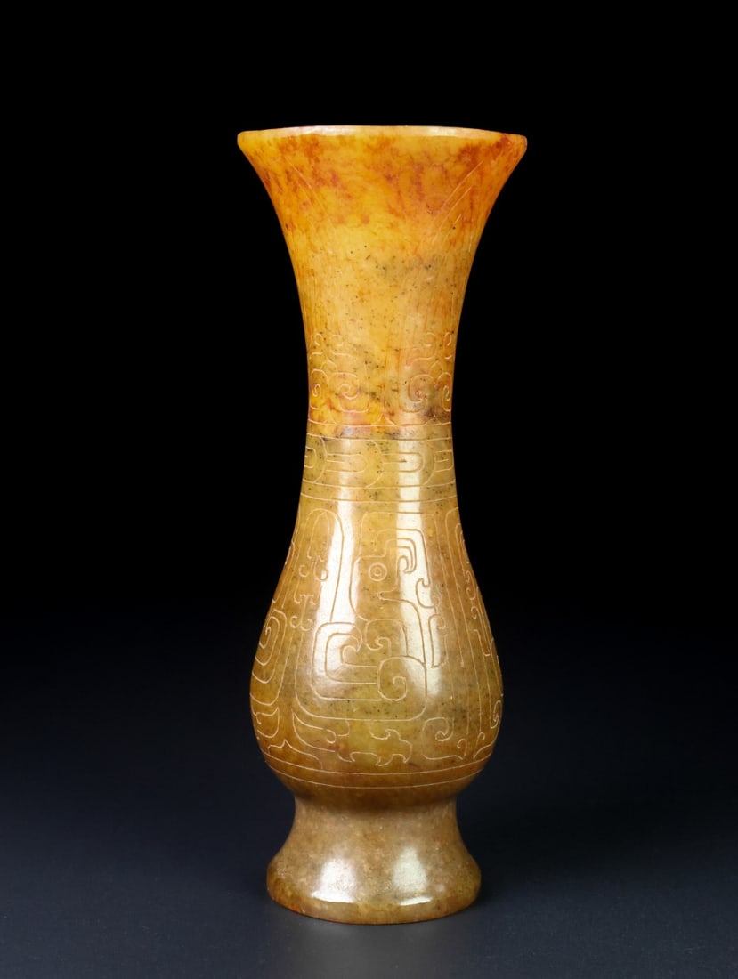 An Exquisite White Jade Cup: An Exquisite White Jade Cup Han Dynasty, China Size:17cmx6.2cm Weight:241g (The Dimensions Of All Batches Are Manually Measured.If You Need More Detailed Information, Please Contact Our Customer