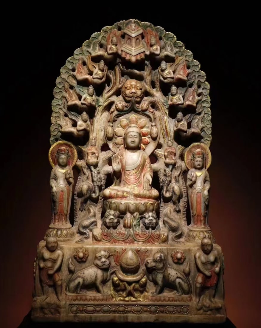 A Exquisite Marble Statue of Bodhisattva Ornament: A Exquisite Marble Statue of Bodhisattva Ornament Ancient Time, China Size:105cmx63cmx24cm (The Dimensions Of All Batches Are Manually Measured.If You Need More Detailed Information, Please Contact