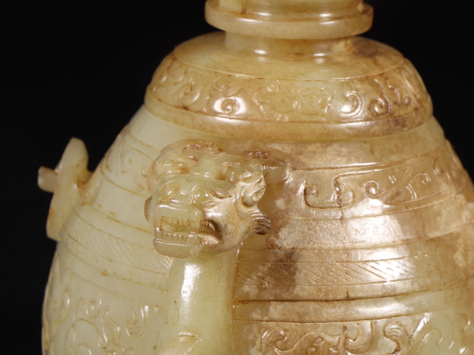 An Exquisite White Jade Dragon Pattern Tripod Censer - 6