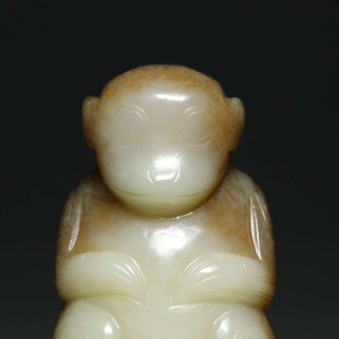An Exquisite White Jade Monkey Pendant - 5