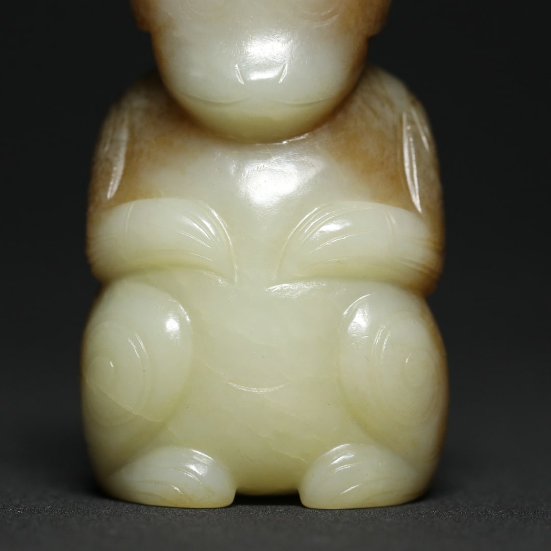 An Exquisite White Jade Monkey Pendant - 6