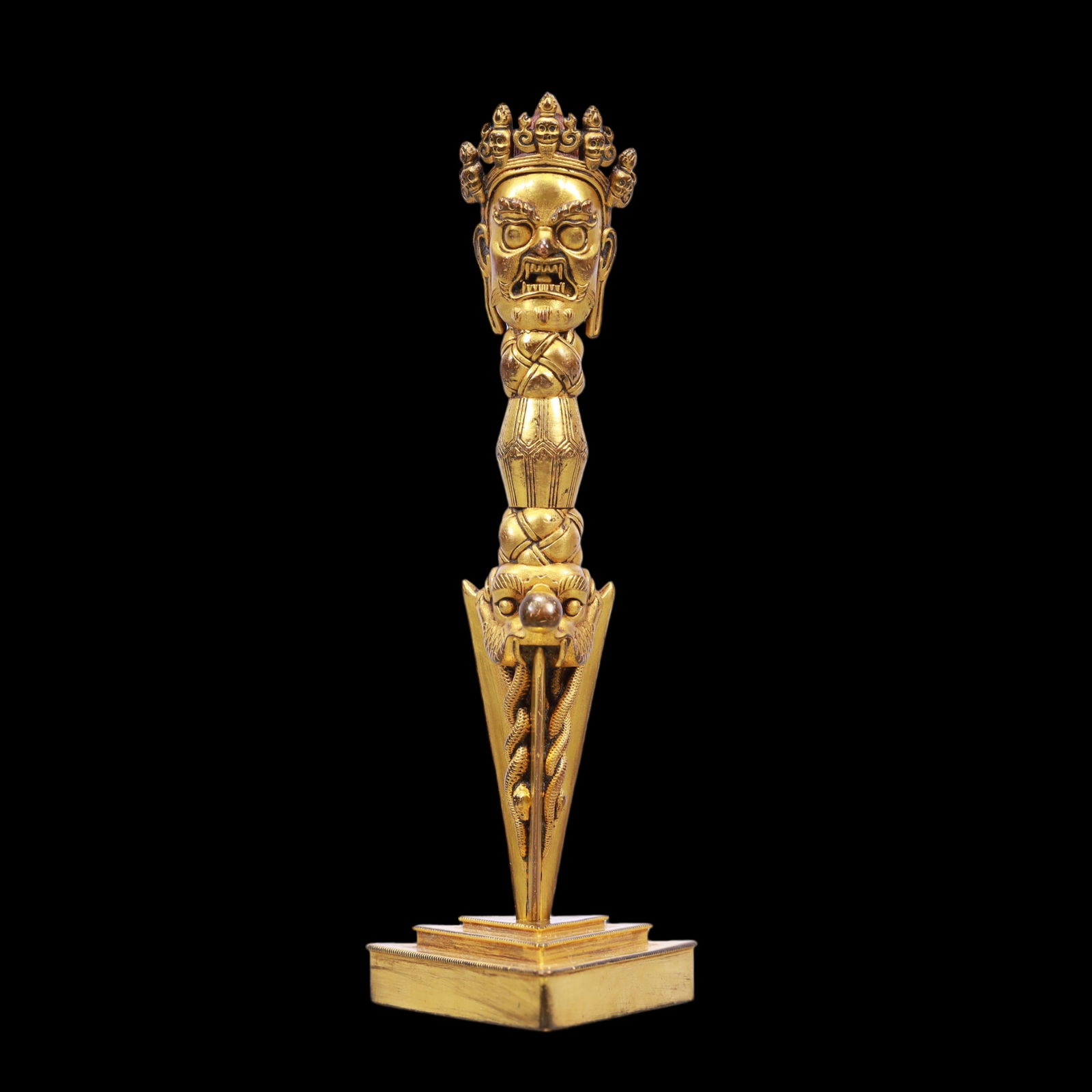 A Exquisite Gilt Bronze Ornament: A Exquisite Gilt Bronze Ornament Ming Dynasty, China Size:6cmx16.5cm Weight:350g (The Dimensions Of All Batches Are Manually Measured.If You Need More Detailed Information, Please Contact Our