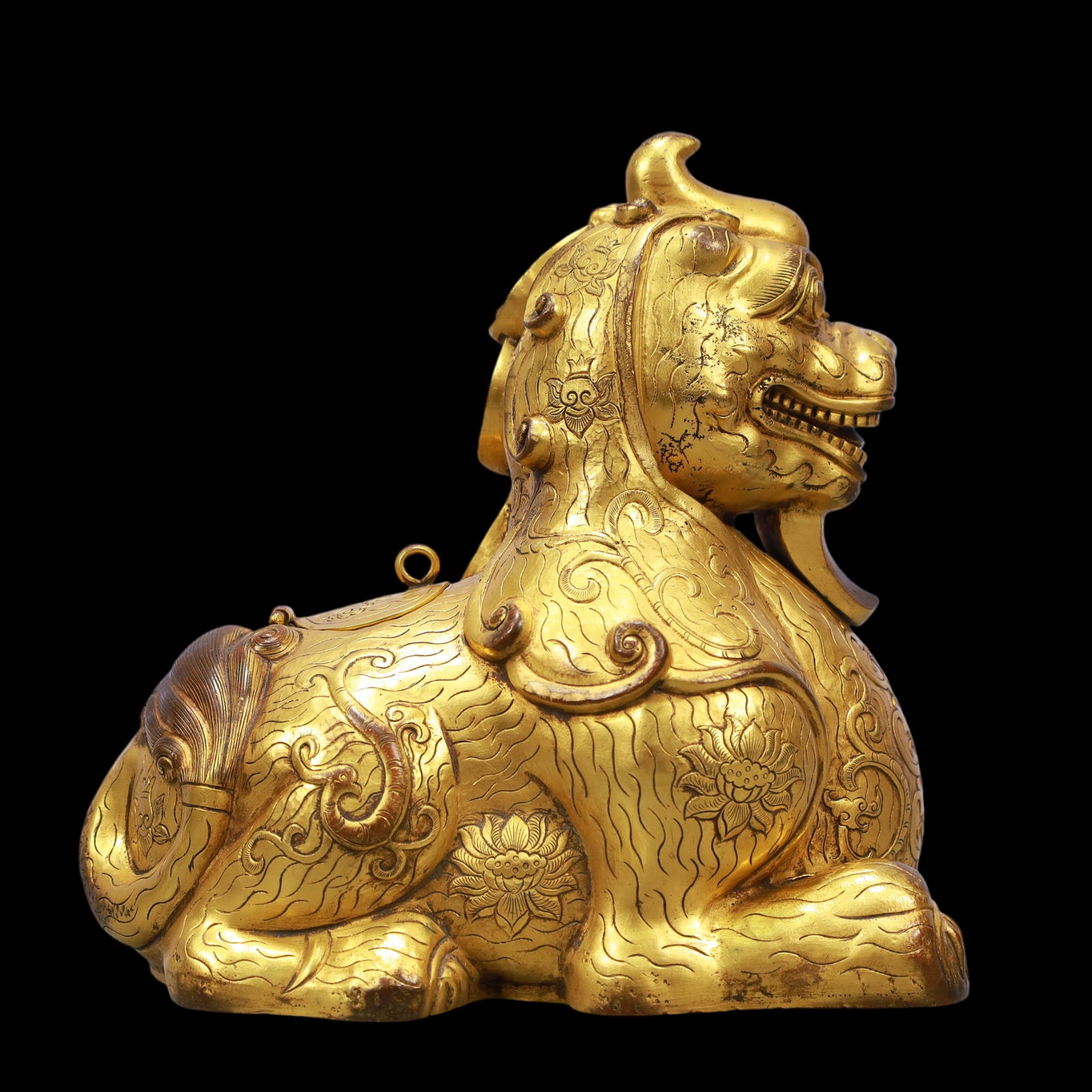 A Exquisite Gilt Bronze Auspicious Beast - 5