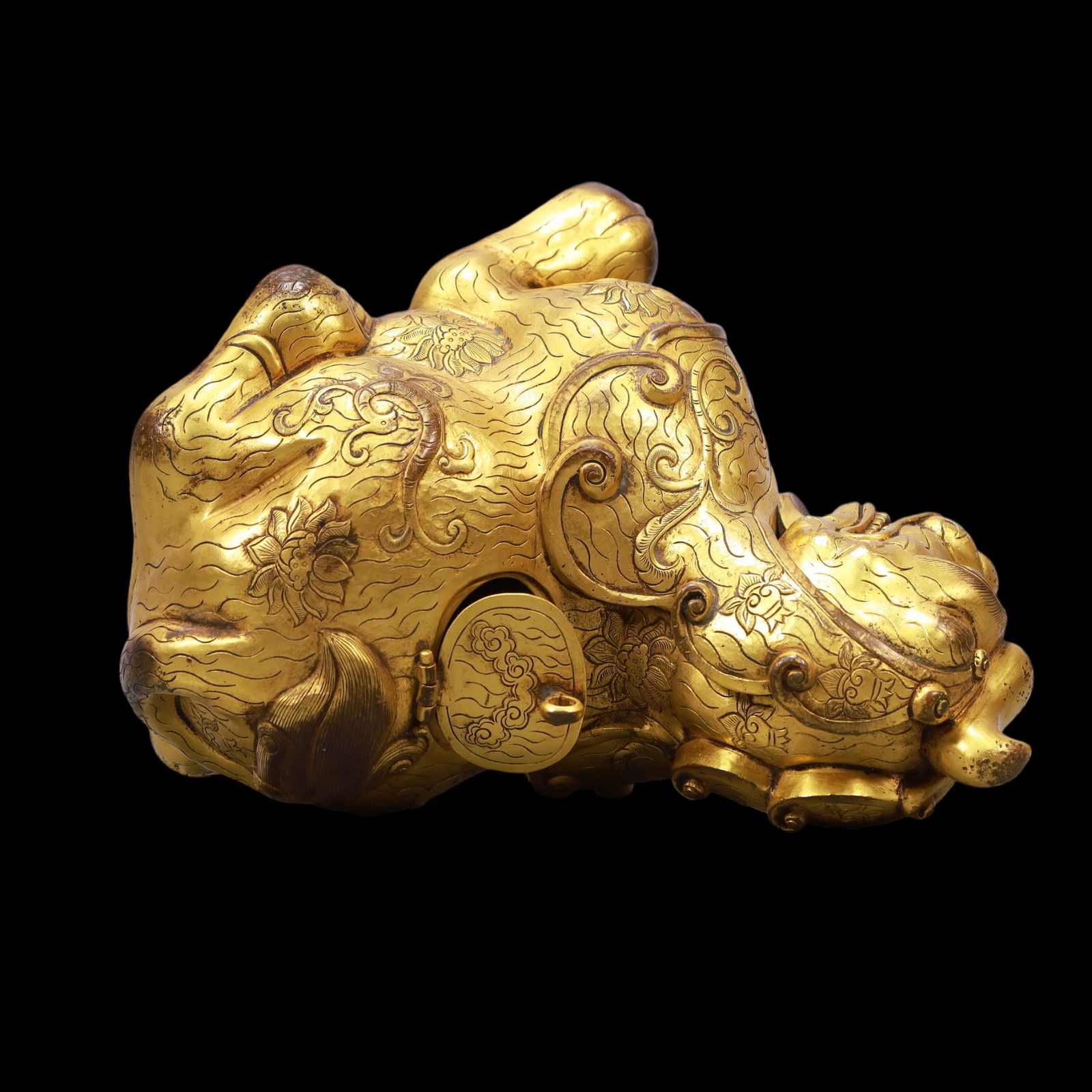 A Exquisite Gilt Bronze Auspicious Beast - 7