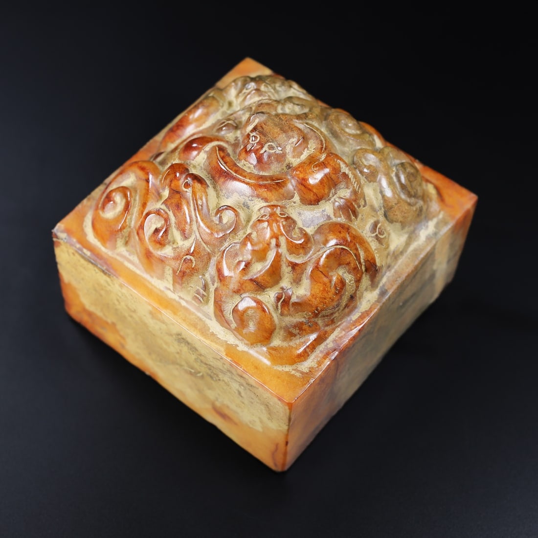 An Exquisite White Jade Dragon Pattern Seal - 4