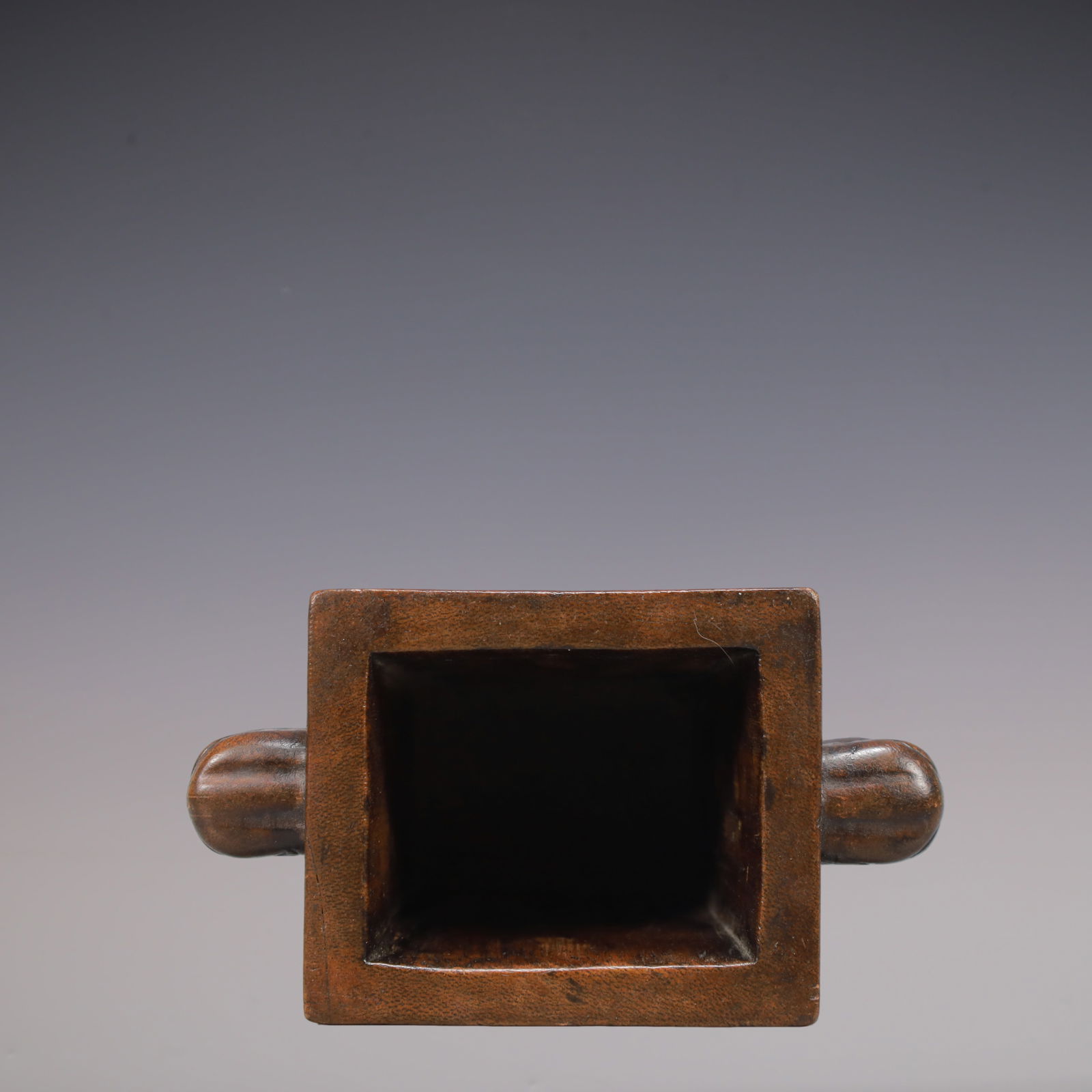 A Exquisite Eaglewood Beast-Face Pattern Double-Ears Brush Pot - 6