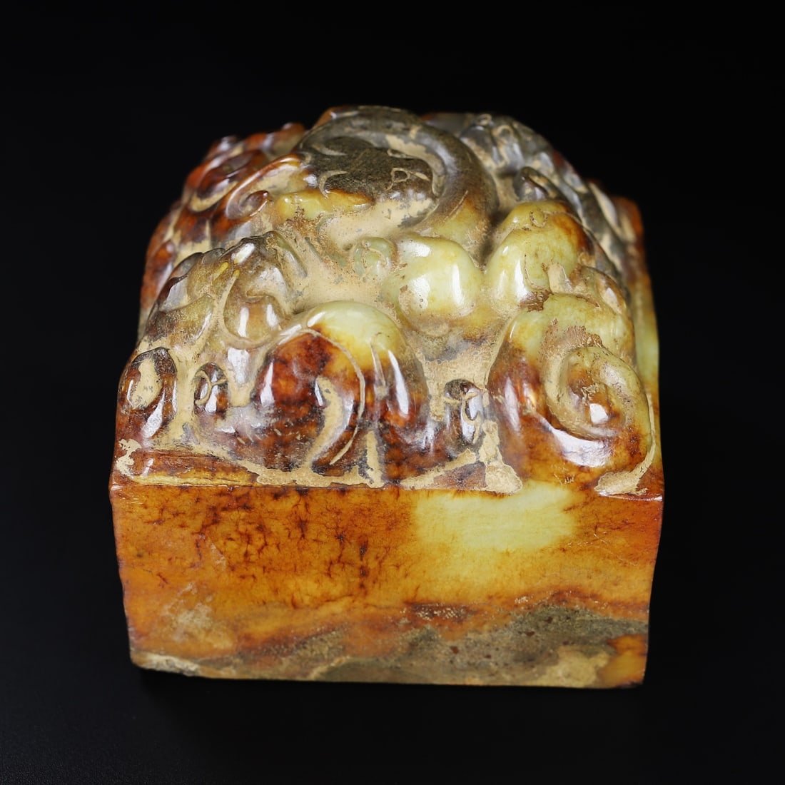 An Exquisite White Jade Dragon Pattern Seal - 9