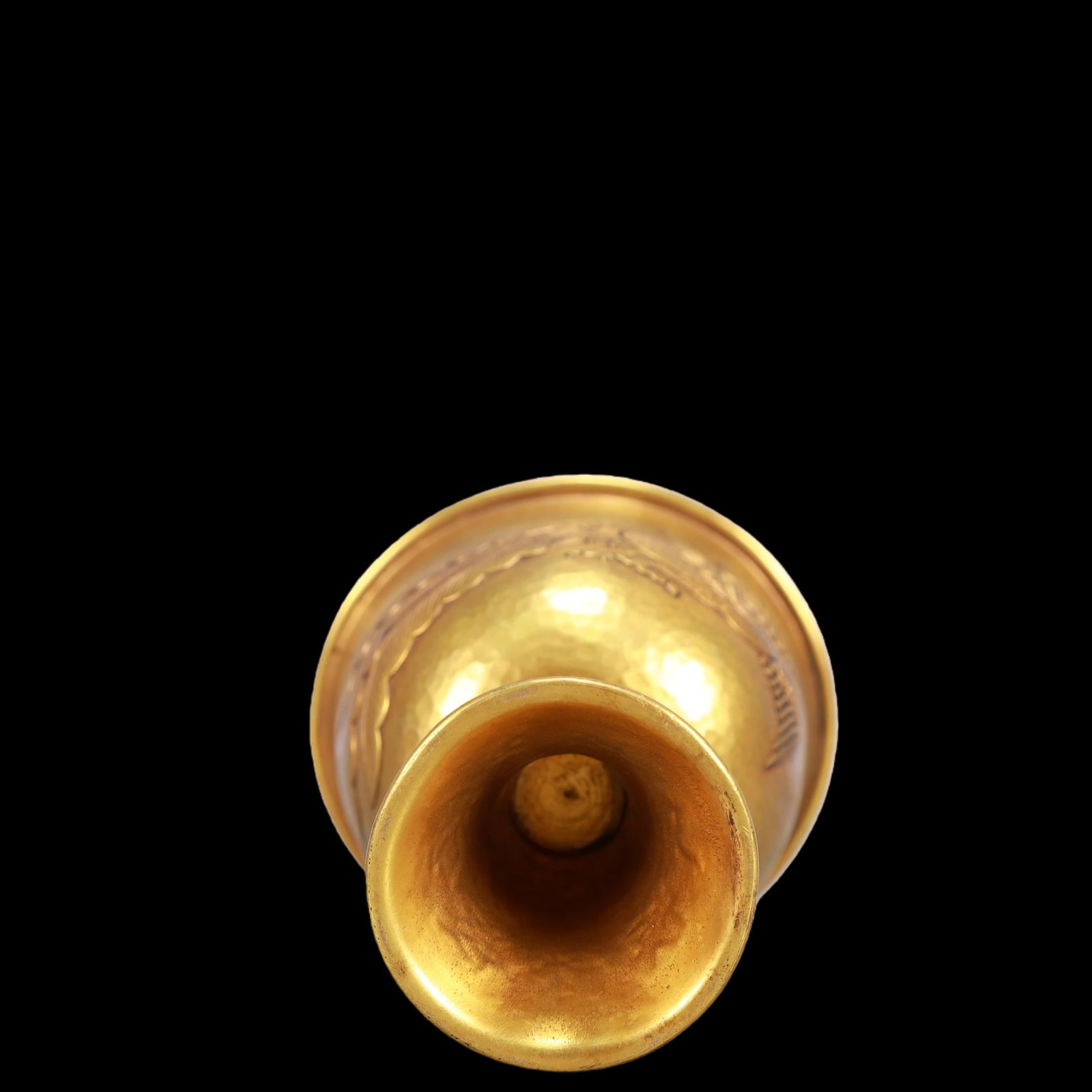 A Exquisite Gilt Bronze Phoenix Pattern with poem Cup - 6