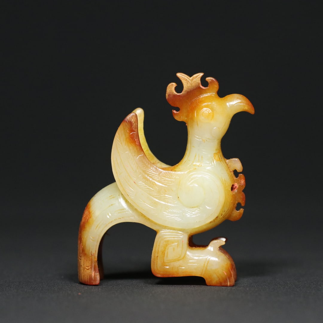 An Exquisite White Jade Phoenix Ornament - 2