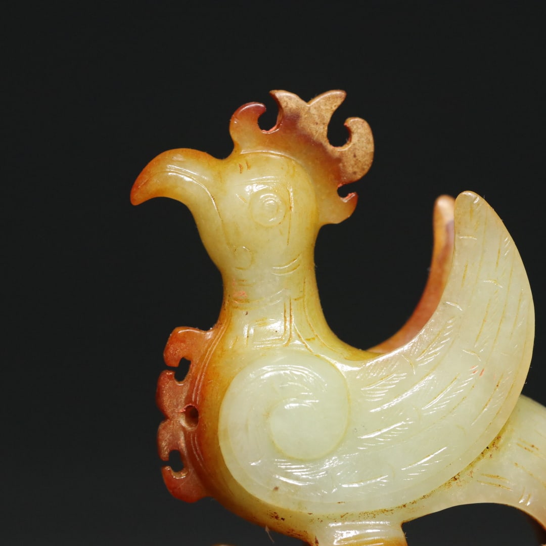 An Exquisite White Jade Phoenix Ornament - 6