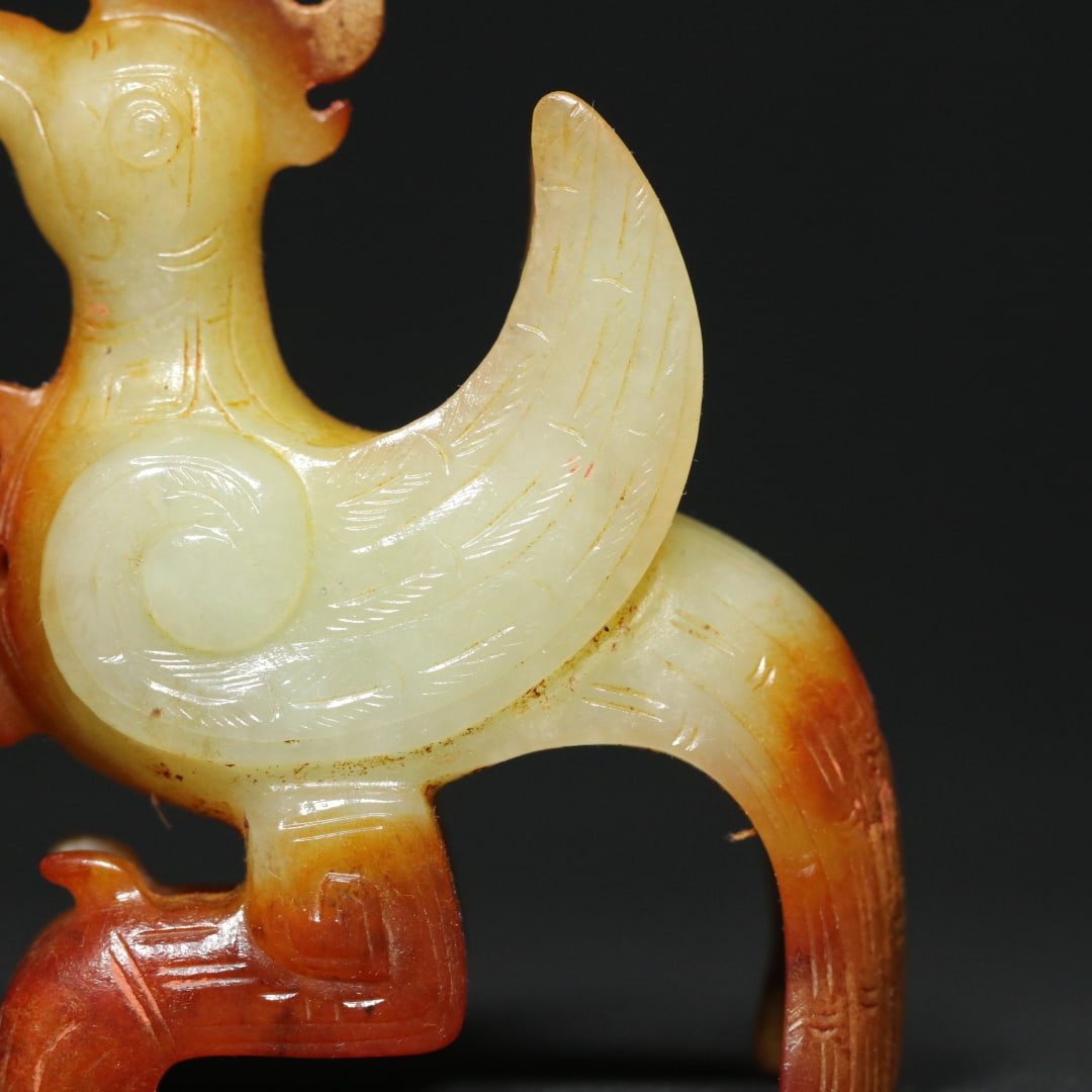 An Exquisite White Jade Phoenix Ornament - 7