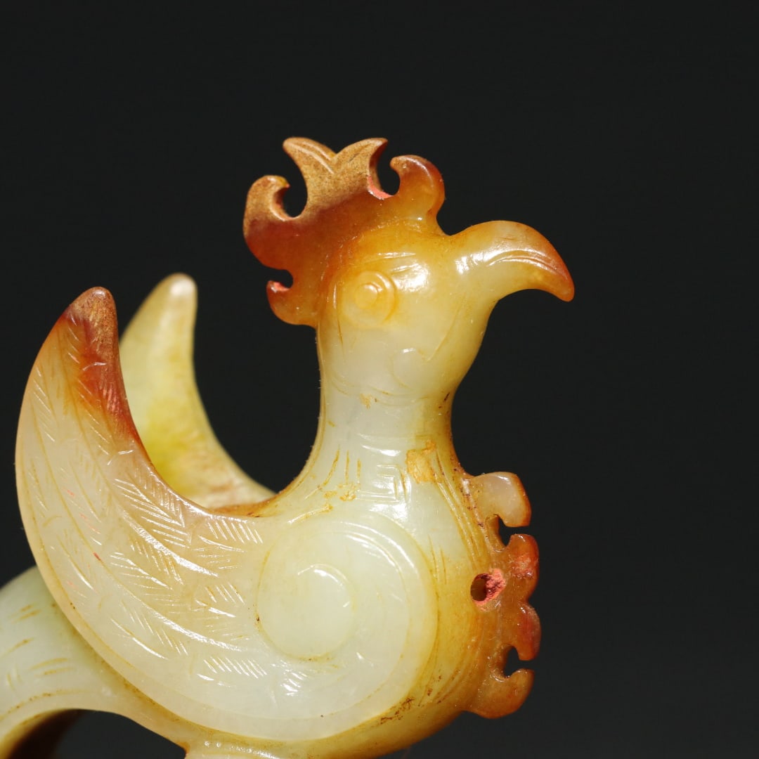An Exquisite White Jade Phoenix Ornament - 8