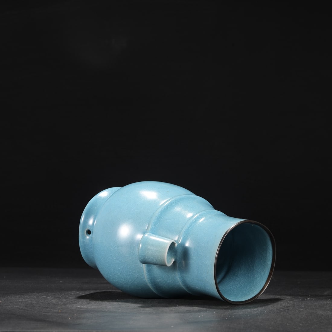 An Exquisite Ru yao Double-Ears Vase - 5