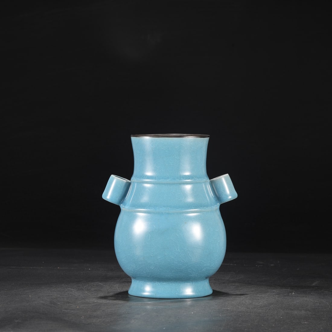 An Exquisite Ru yao Double-Ears Vase - 7