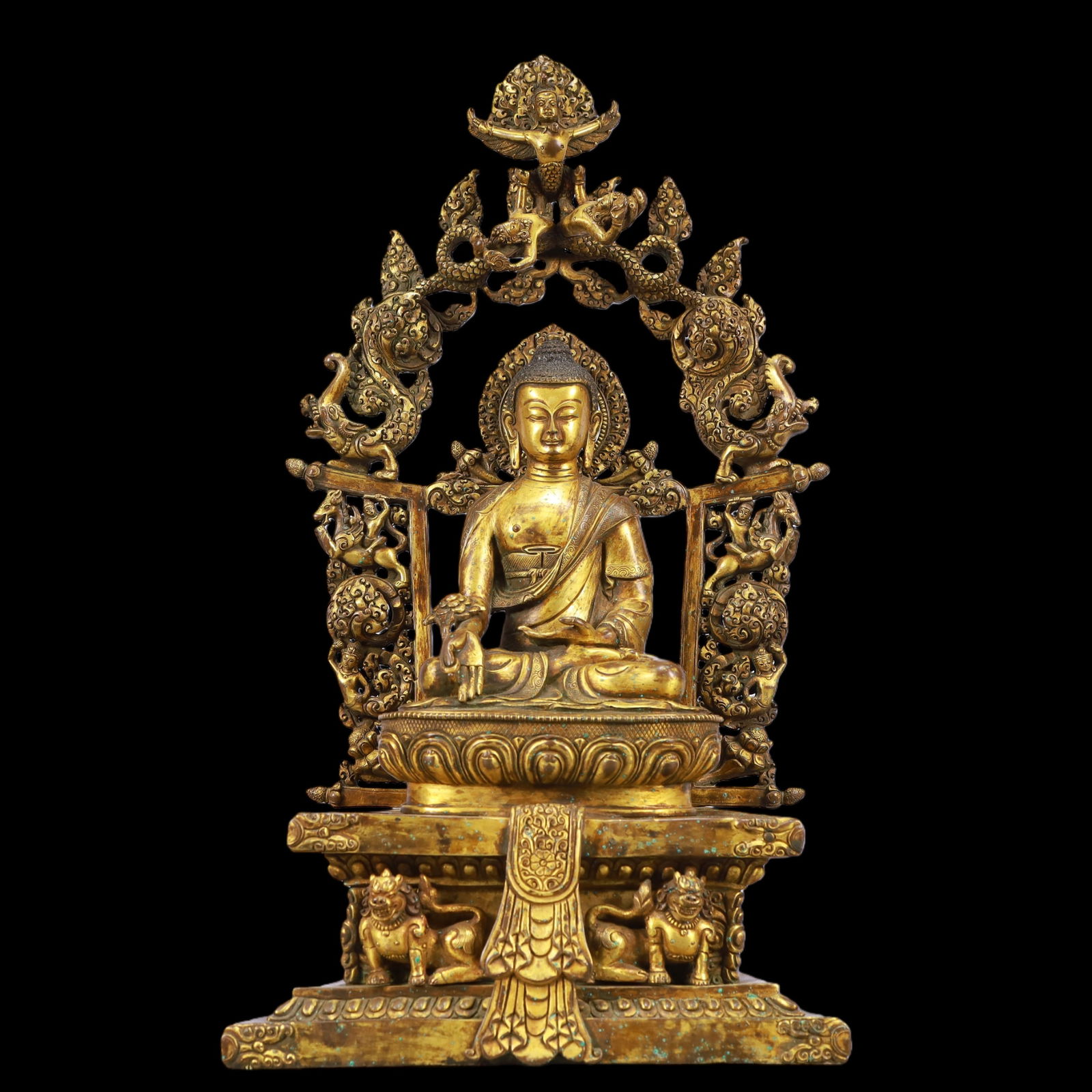 A Exquisite Gilt Bronze Statue of Sakyamuni: A Exquisite Gilt Bronze Statue of Sakyamuni Ming Dynasty, China Size:23cmx11.5cmx42.5cm Weight:5450g (The Dimensions Of All Batches Are Manually Measured.If You Need More Detailed Information,