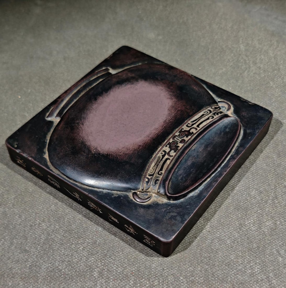 An Exquisite with poem Inkstone - 5