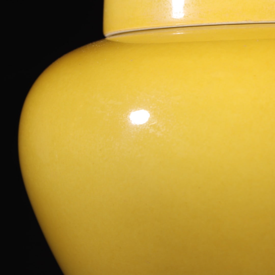 An ExquisiteA pair ofYellow Glazed Jar - 3