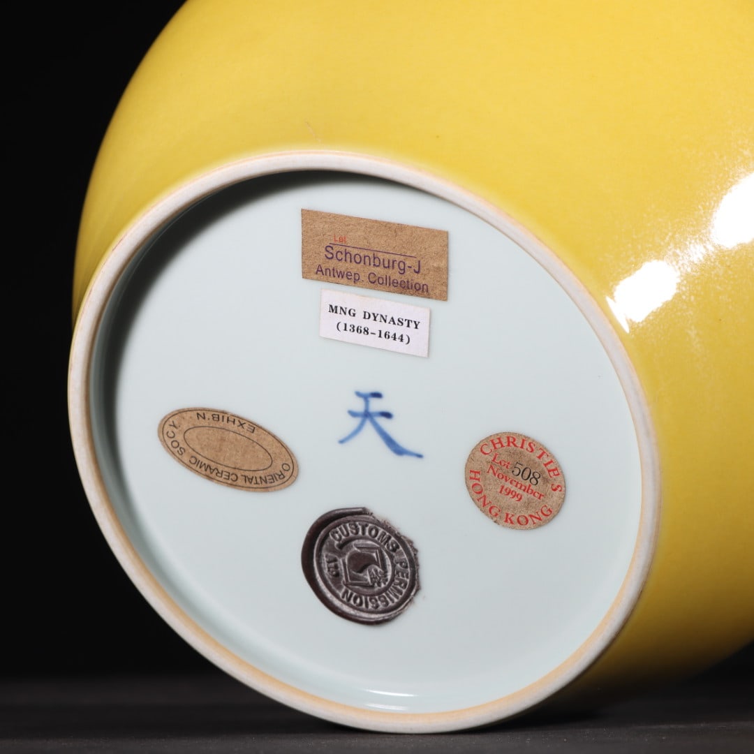 An ExquisiteA pair ofYellow Glazed Jar - 9