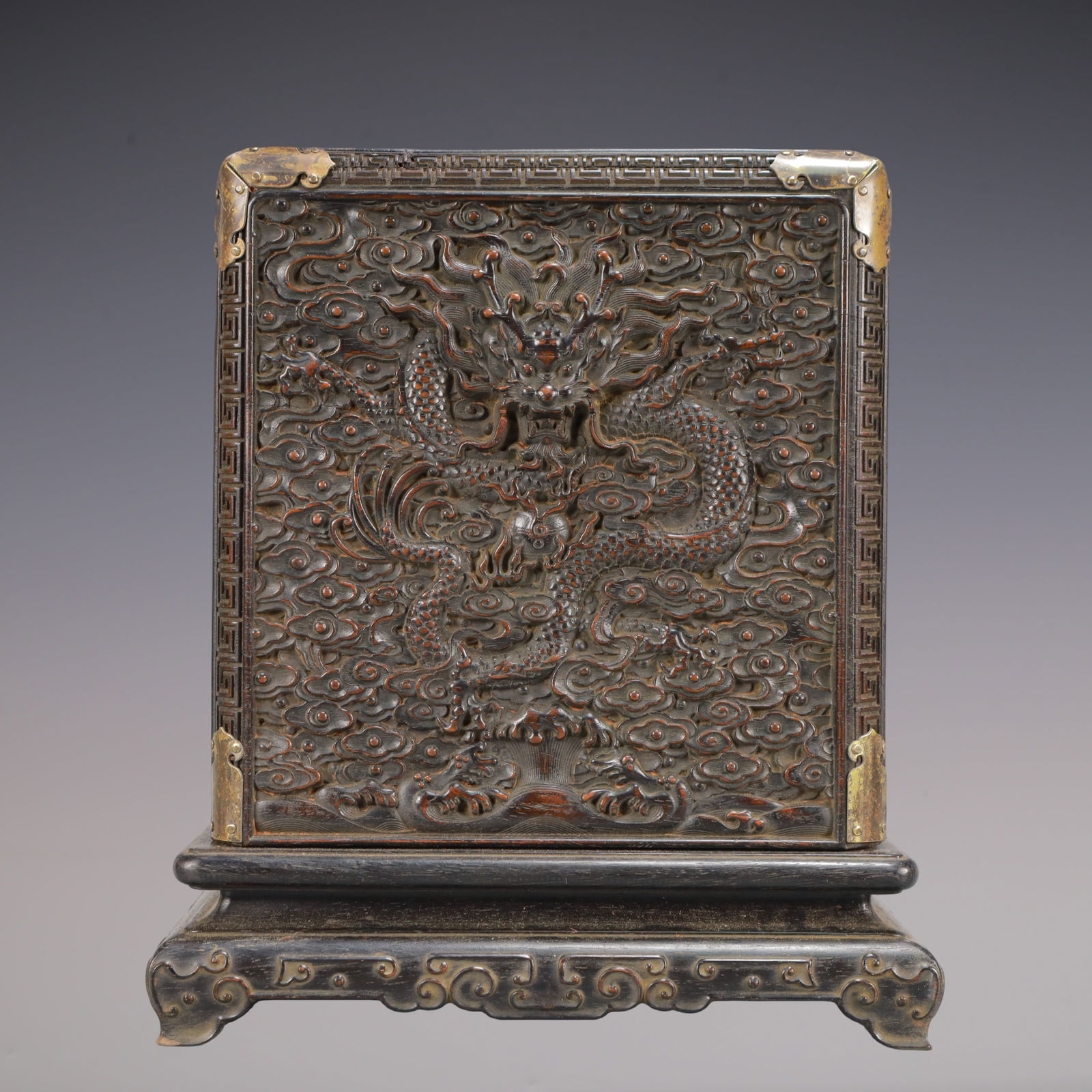 A Exquisite Zitanwood Dragon Pattern Box - 5