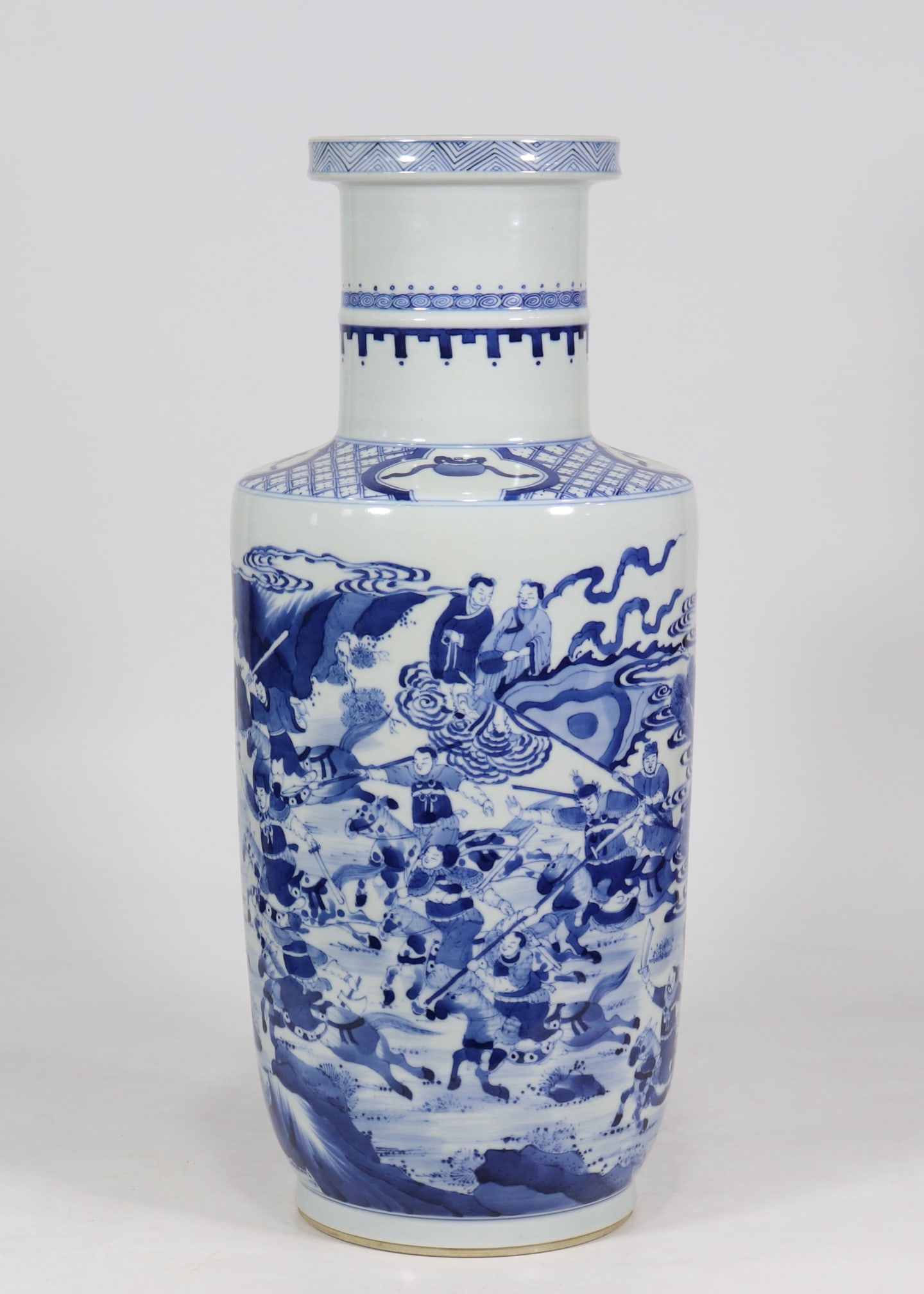 An Exquisite Blue and White Character and Story Pattern Vase: An Exquisite Blue and White Character and Story Pattern Vase Qing Dynasty, China Kangxi Six-character Mark Size:47.5cmx18.5cm (The Dimensions Of All Batches Are Manually Measured.If You Need More