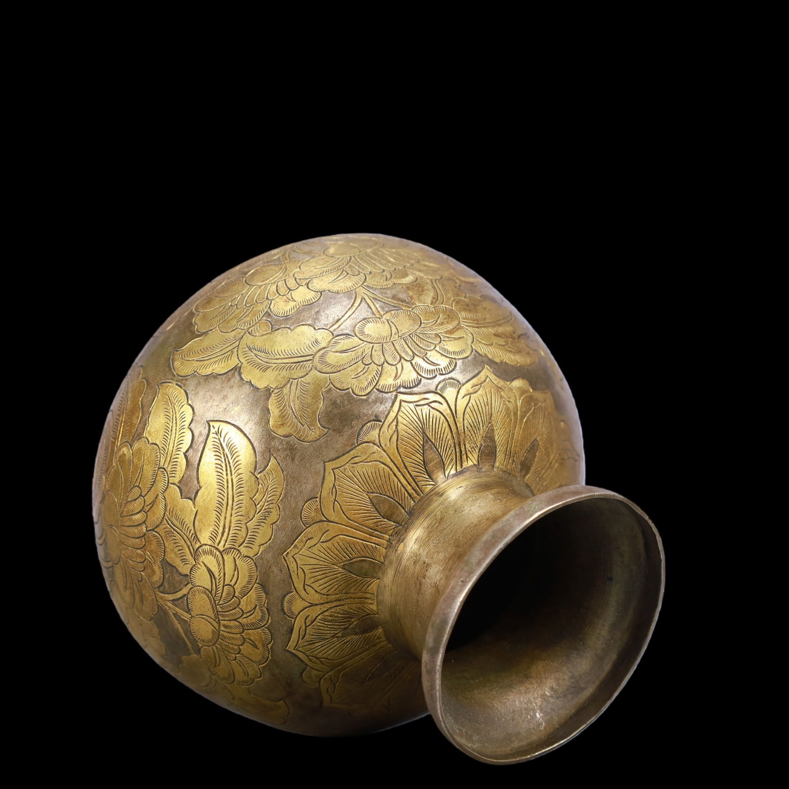 A Exquisite Gilt Bronze Flower Pattern Jar - 6