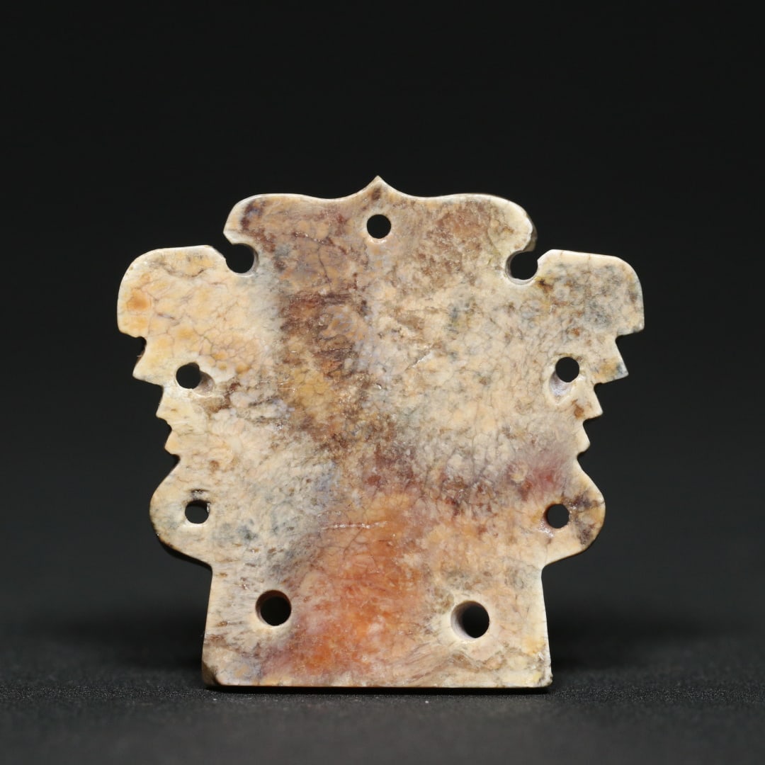 An Exquisite White Jade Beast-Face Pattern Pendant - 2