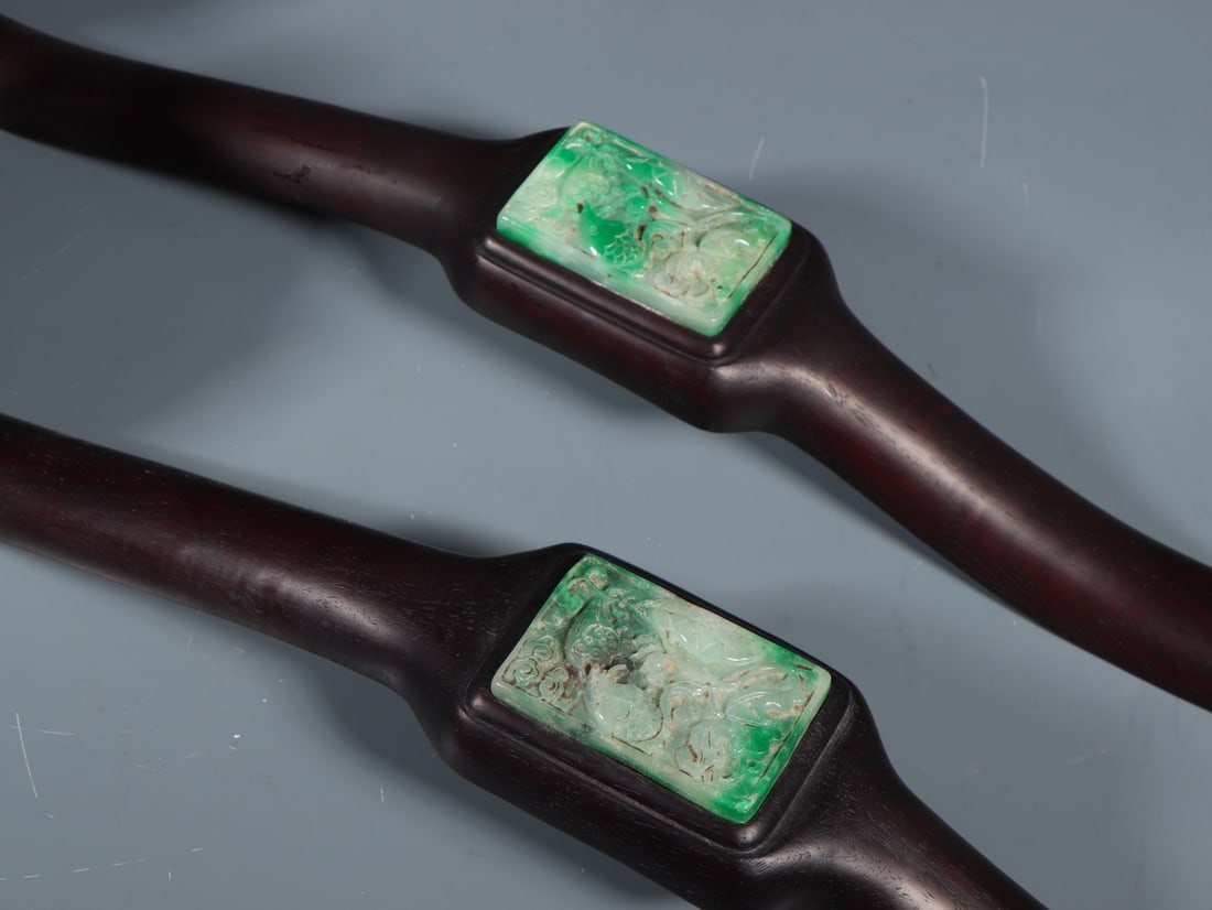 A Set of Fine Jadeite Fish Pattern Ruyi - 4