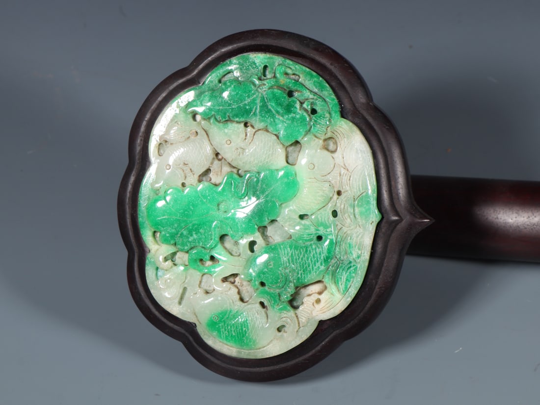 A Set of Fine Jadeite Fish Pattern Ruyi - 7