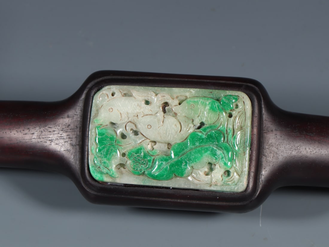 A Set of Fine Jadeite Fish Pattern Ruyi - 8