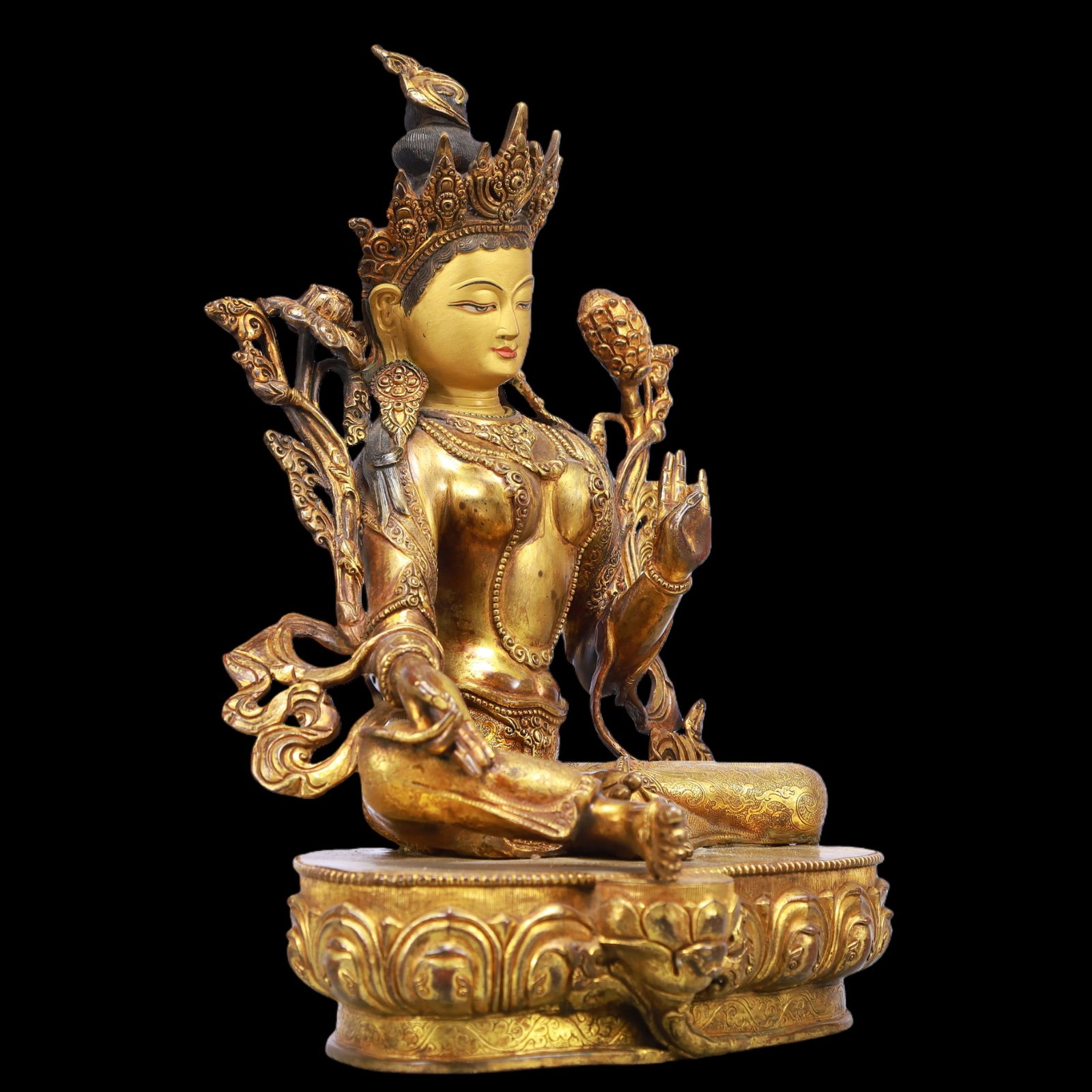 A Exquisite Gilt Bronze Buddha statue - 8