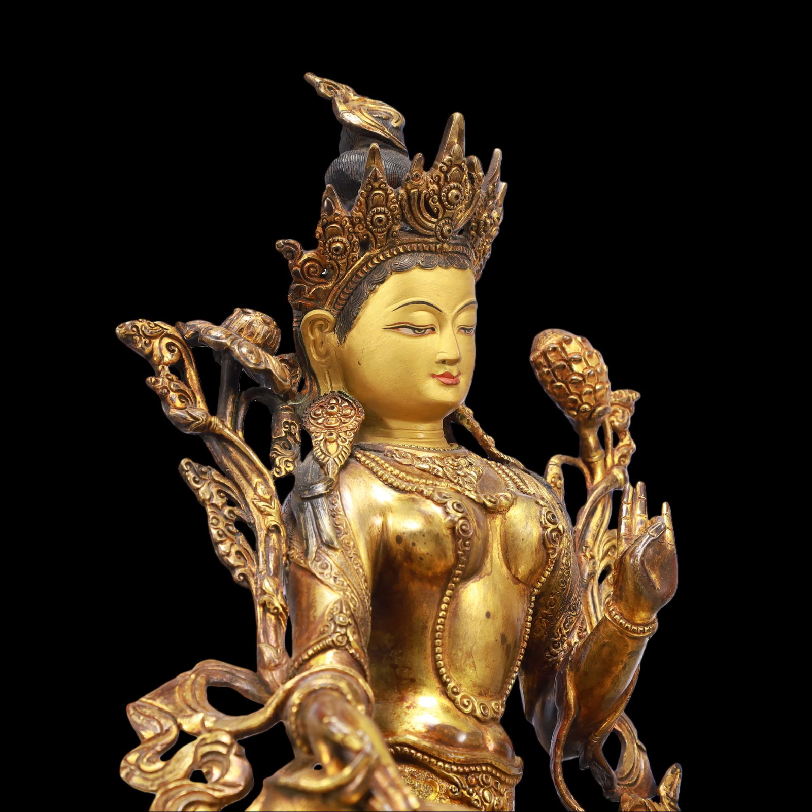 A Exquisite Gilt Bronze Buddha statue - 9