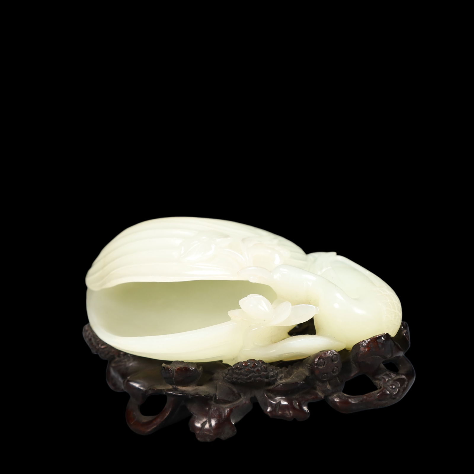 A Exquisite White Jade Brush Washer - 3