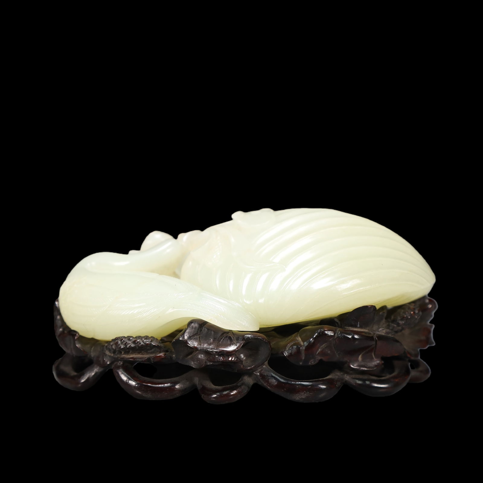 A Exquisite White Jade Brush Washer - 5
