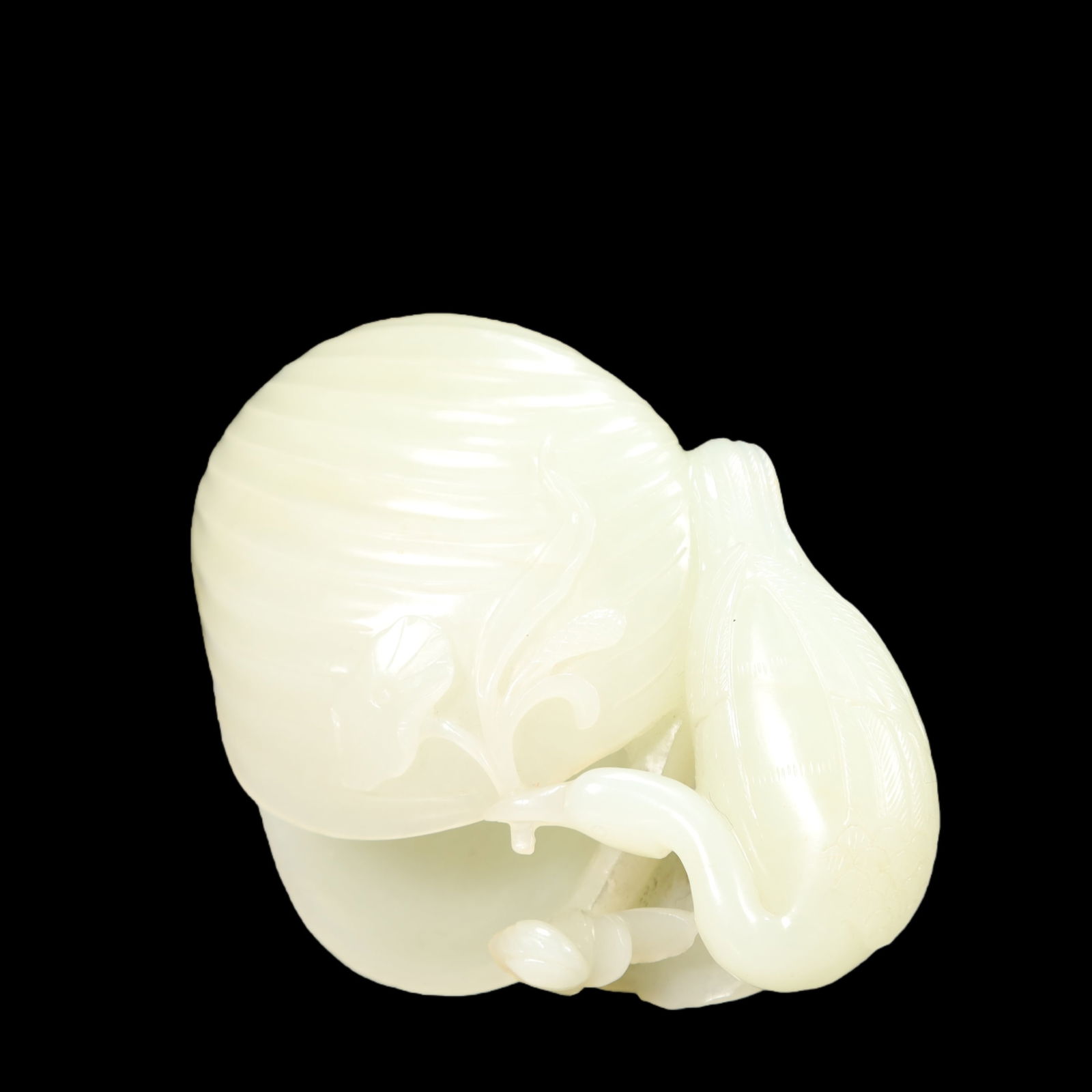A Exquisite White Jade Brush Washer - 6