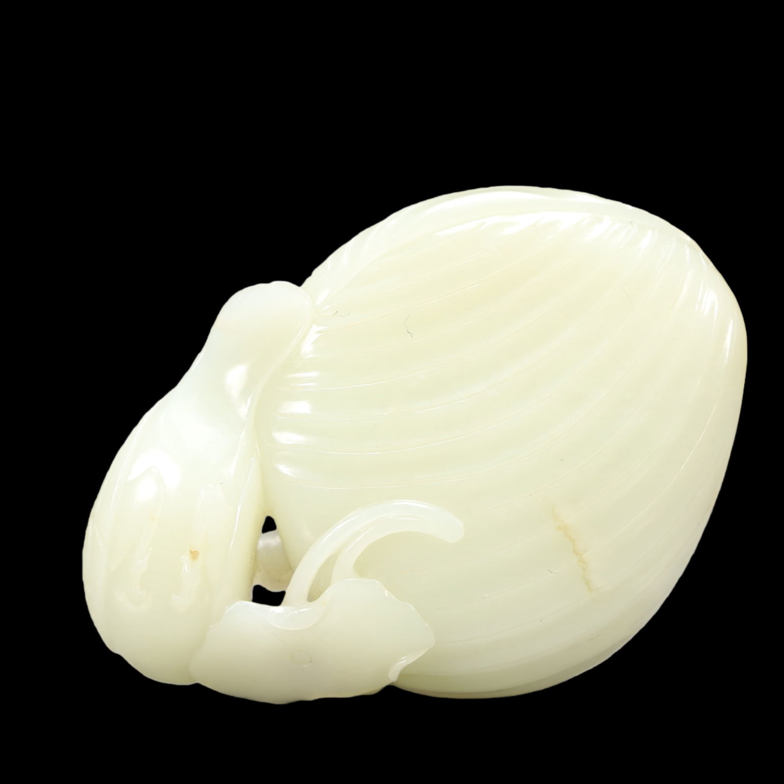 A Exquisite White Jade Brush Washer - 7