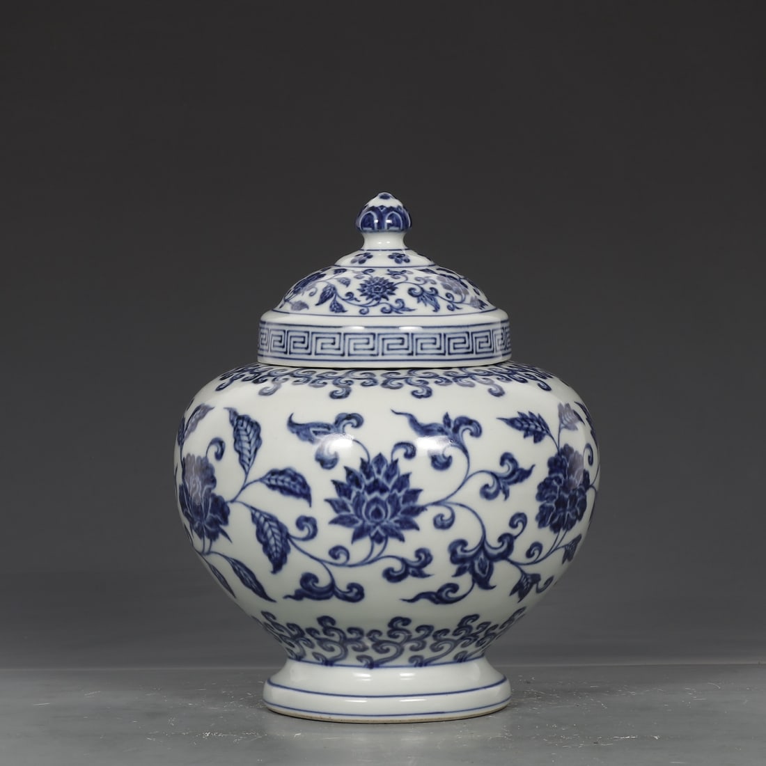 An Exquisite Blue and White Lotus Pattern Jar - 5