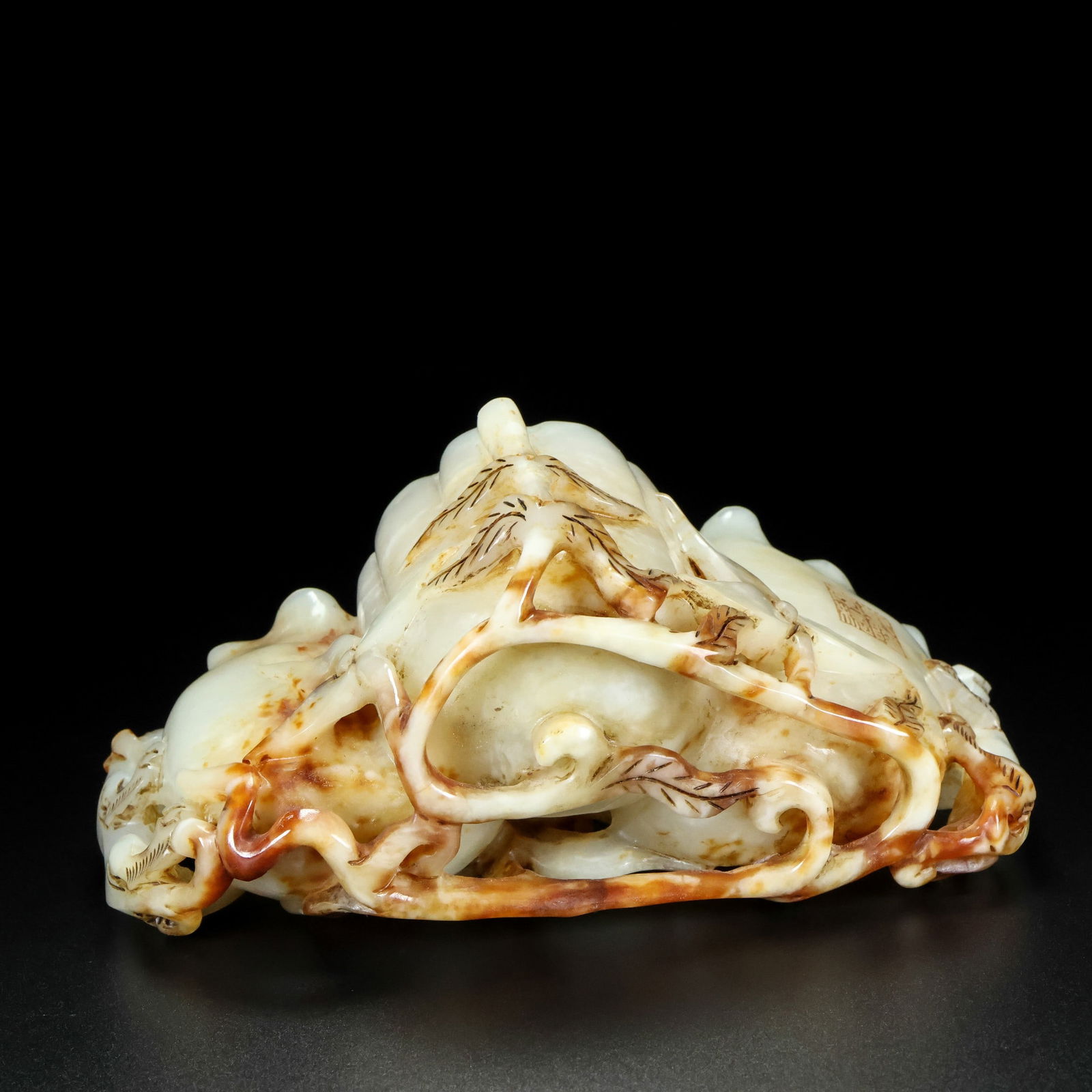 An Exquisite White Jade Auspicious Beast Pattern Brush Pot - 9