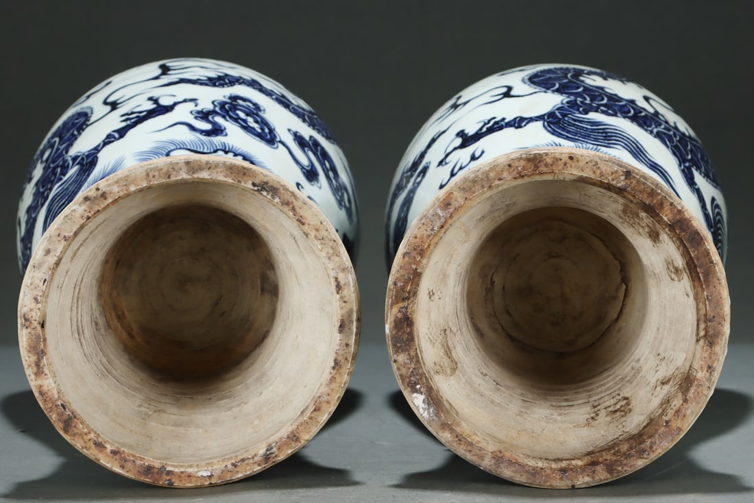 An Exquisite Blue and White Lotus Pattern Auspicious Cloud Pattern Dragon and Phoenix Pattern - 5