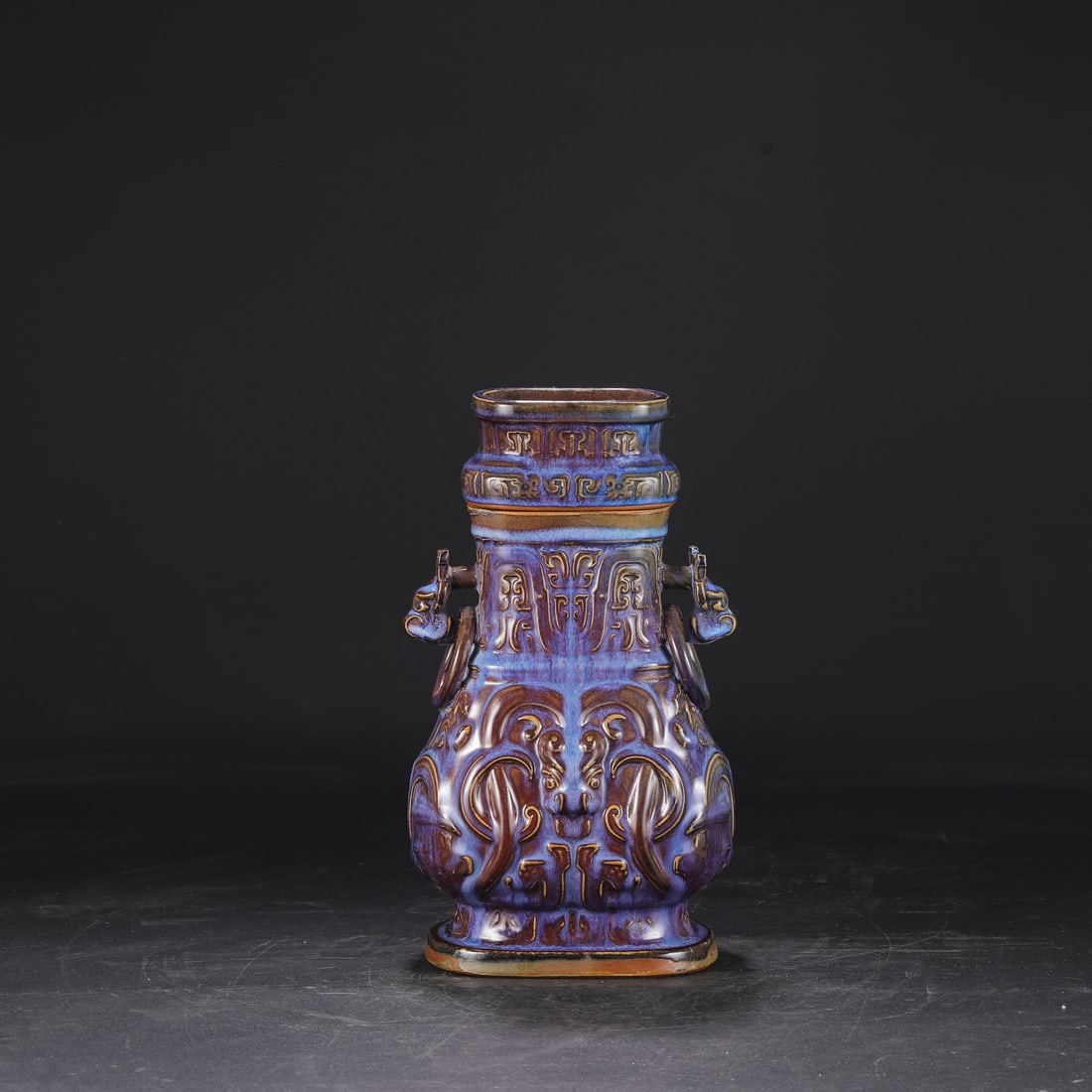 An Exquisite Jun yao Beast-Face Pattern Double-Ears Jar - 2