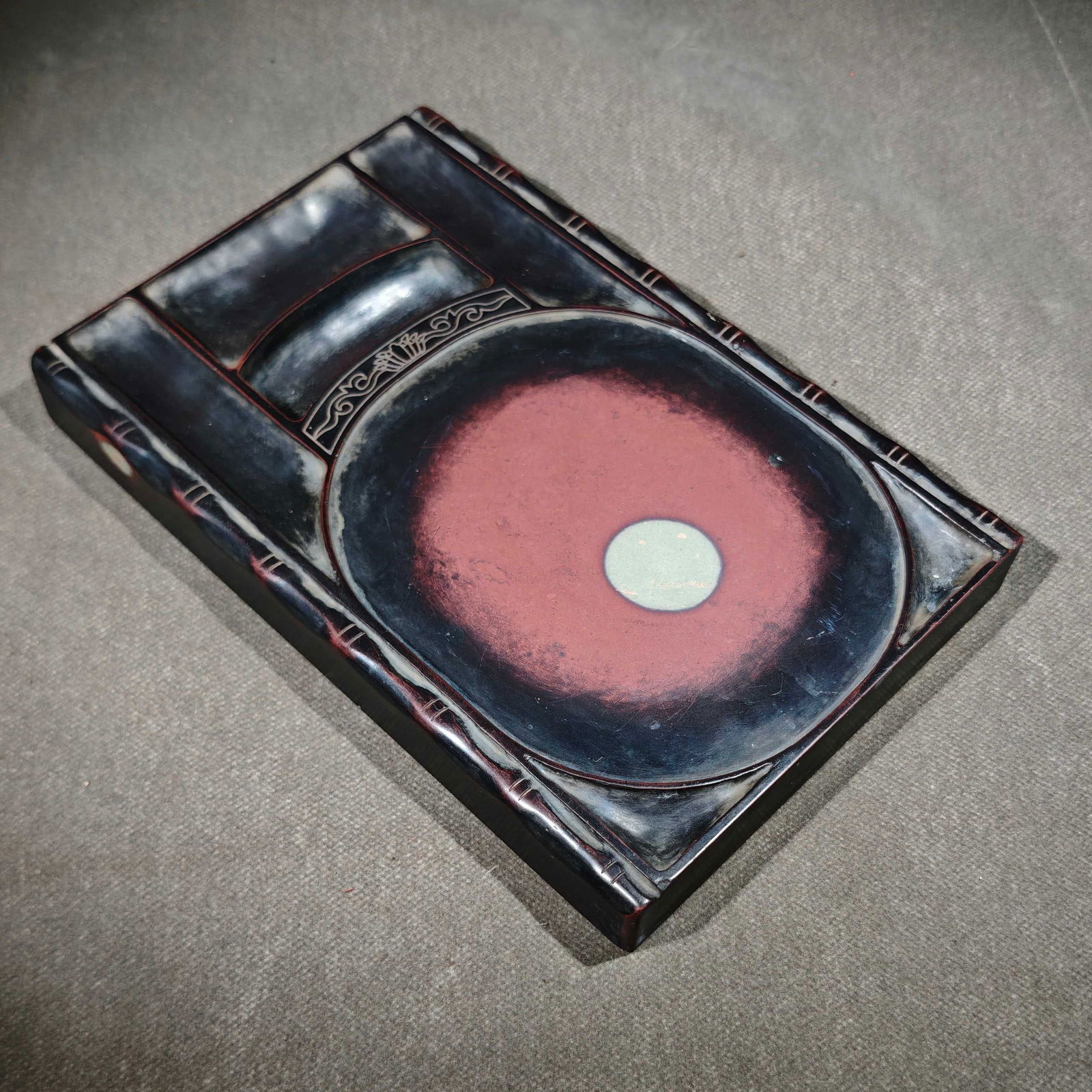 An Exquisite with poem Inkstone - 3