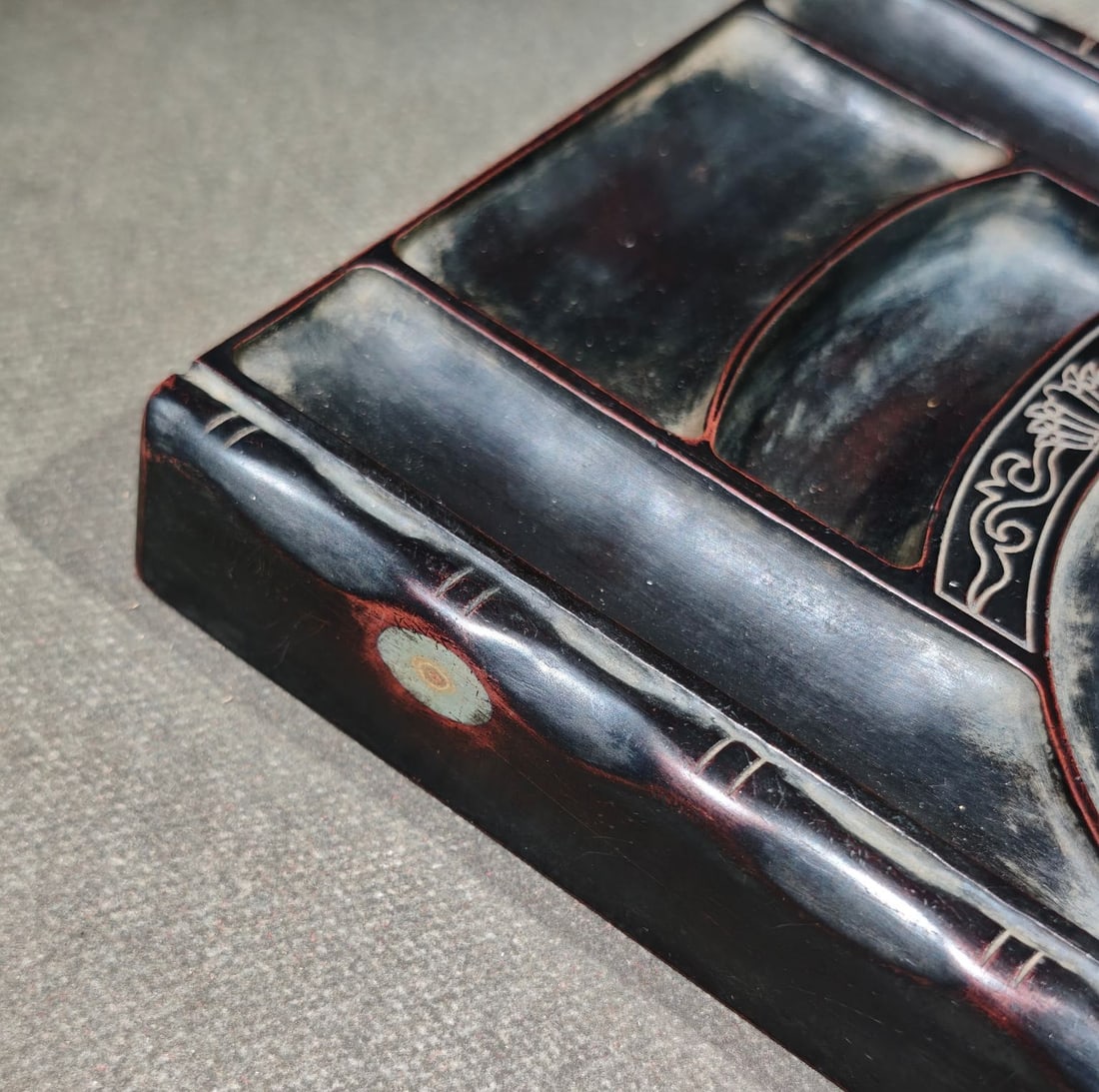 An Exquisite with poem Inkstone - 5