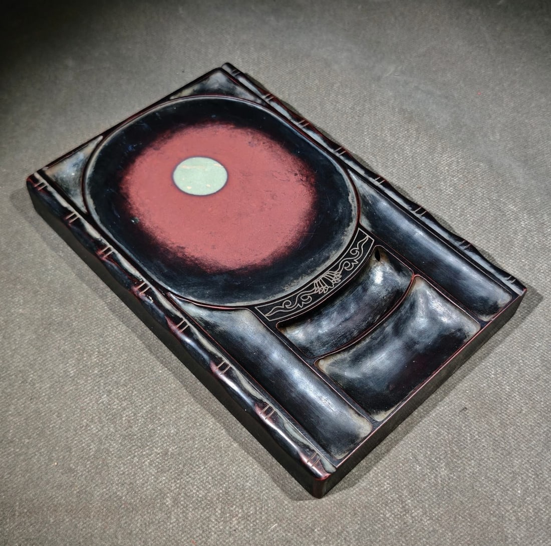 An Exquisite with poem Inkstone - 7