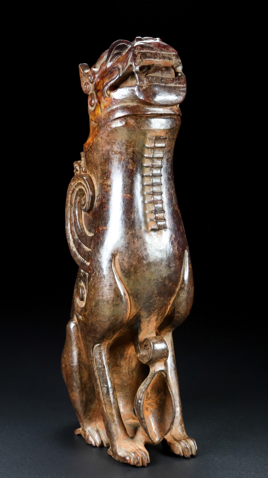 An Exquisite White Jade Dragon-Shaped Ewer - 7