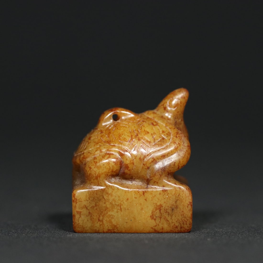 An Exquisite White Jade Turtle Seal - 3