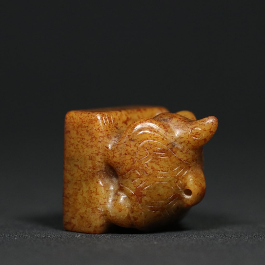 An Exquisite White Jade Turtle Seal - 6
