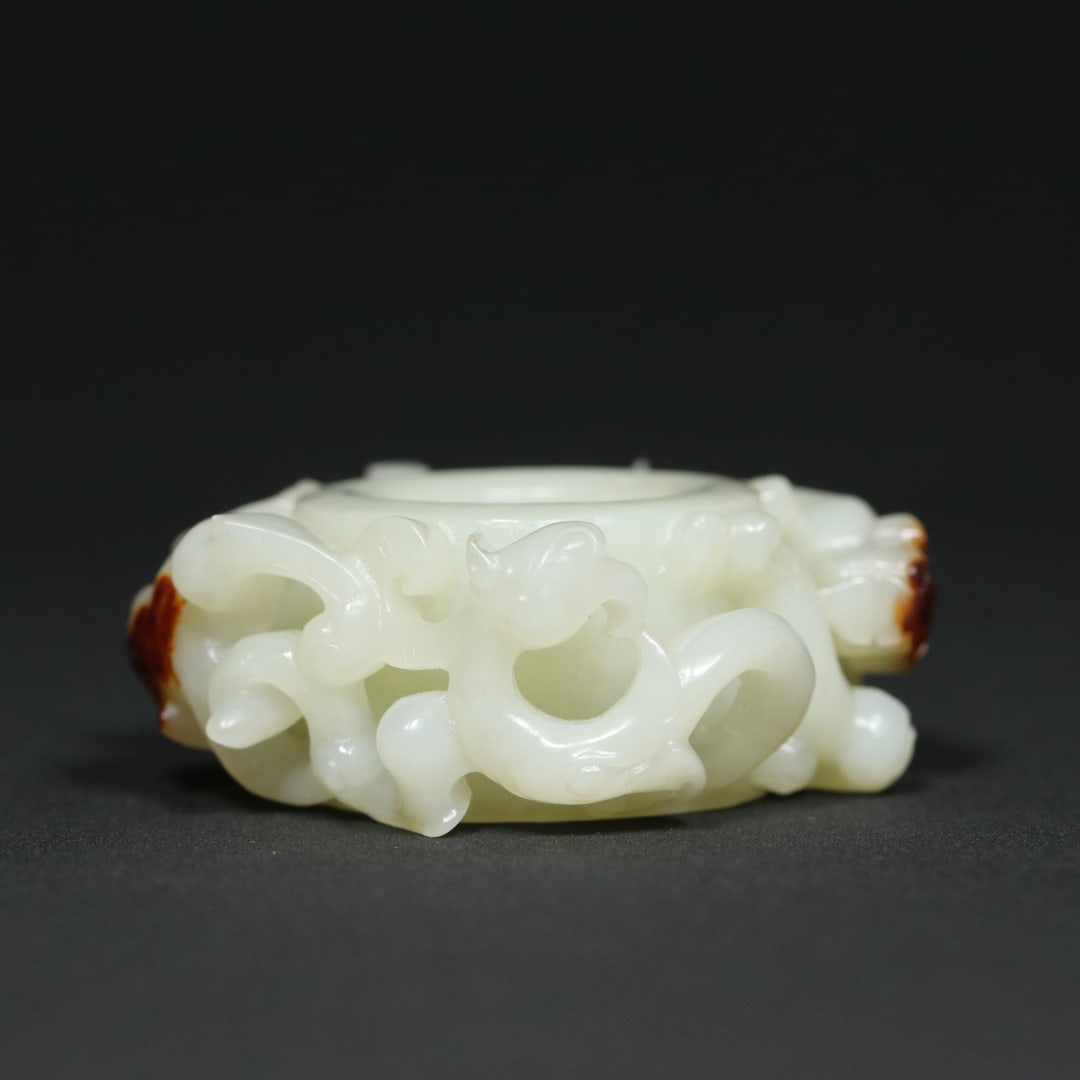 An Exquisite White Jade Chi-Dragon Pattern Ornament - 4