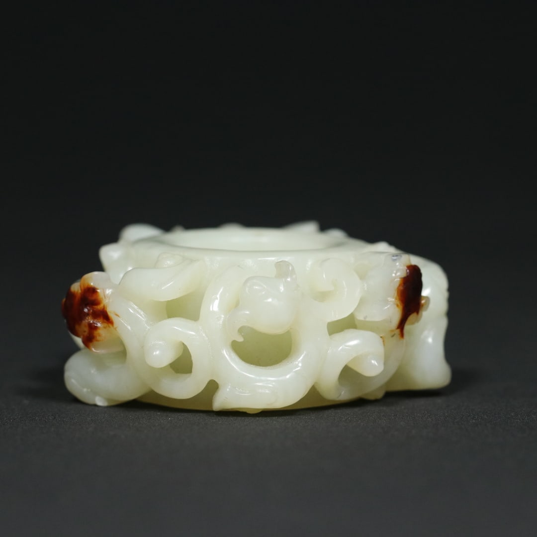 An Exquisite White Jade Chi-Dragon Pattern Ornament - 6