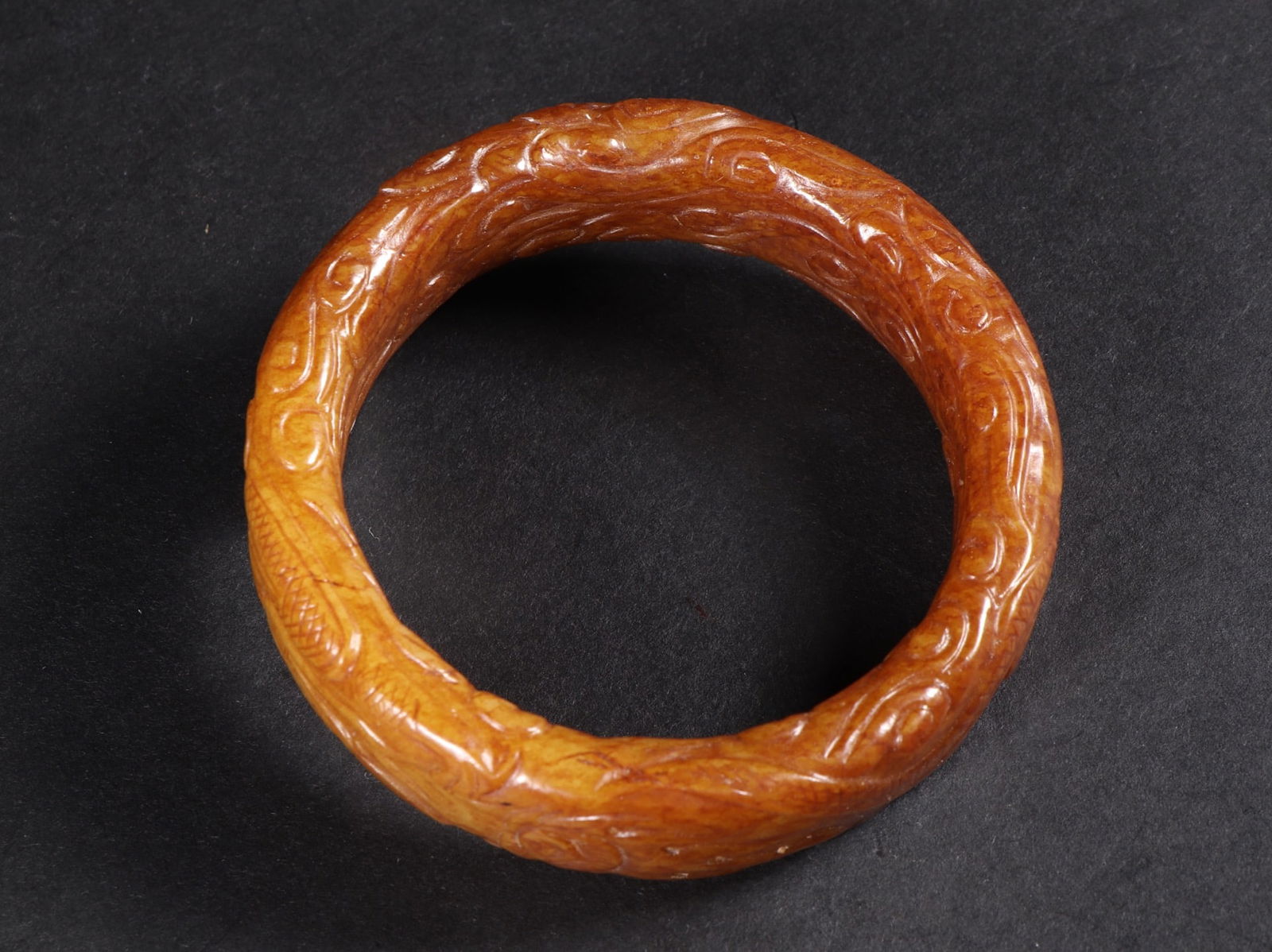 An Exquisite White Jade Dragon Pattern Bracelets - 9