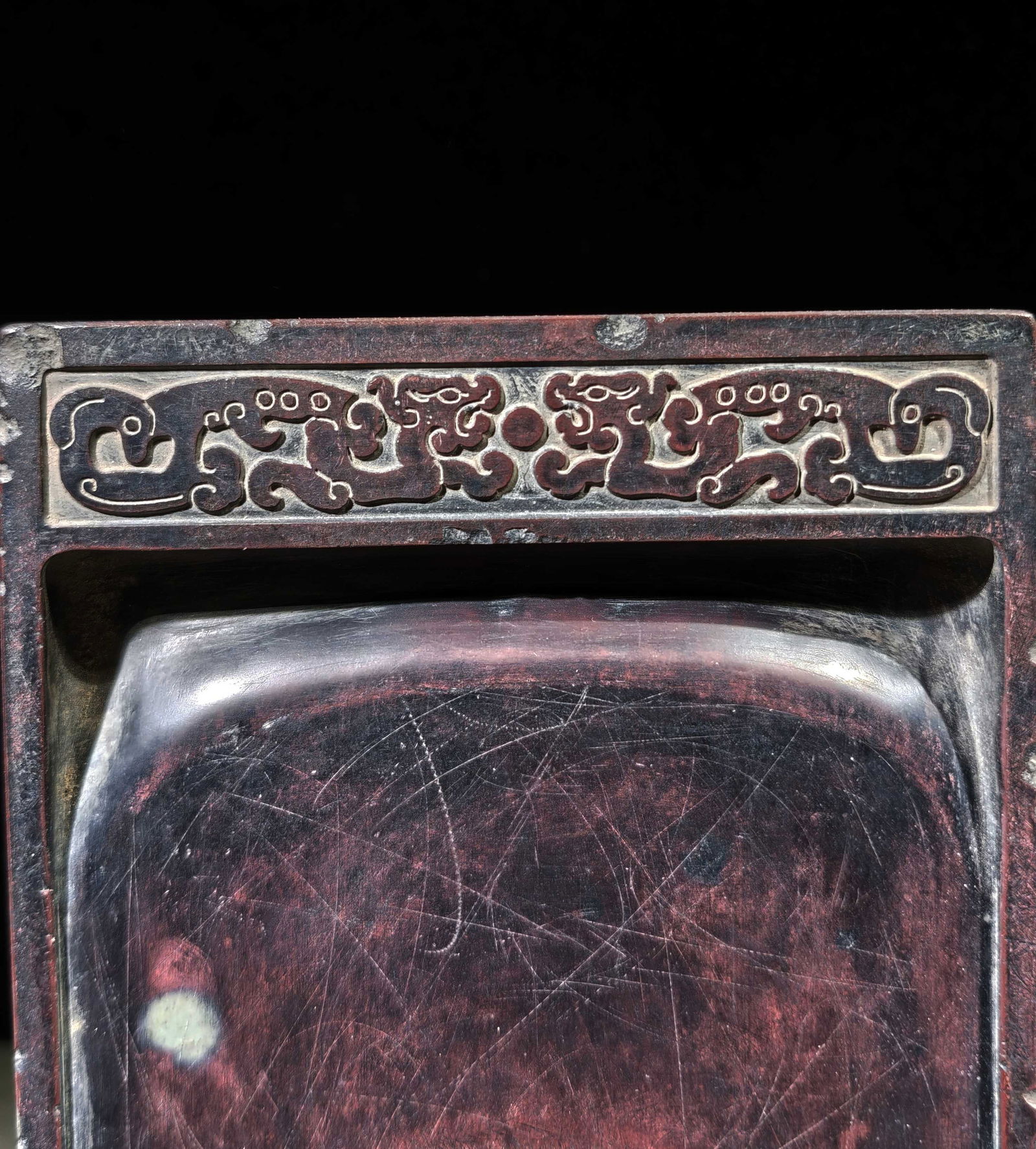 An Exquisite Dragon Pattern with poem Inkstone - 3